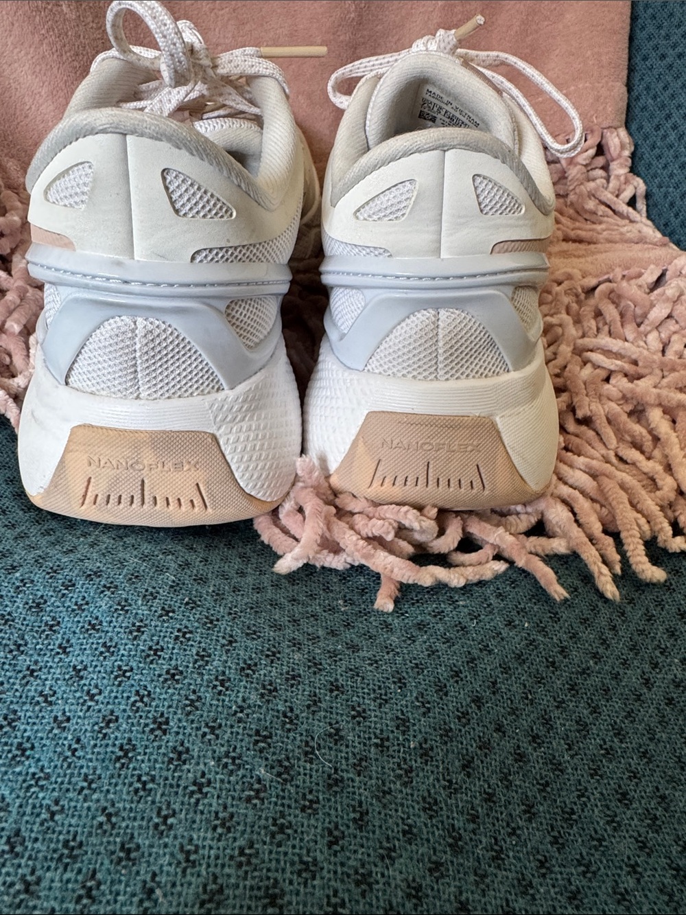 Reebok Women's Cream/Light Beige Athletic Sneakers - Picture 7 of 8